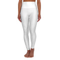 Yoga Leggings — High-Waisted AOP with Fitness Silhouette & "Evolve" Graphic