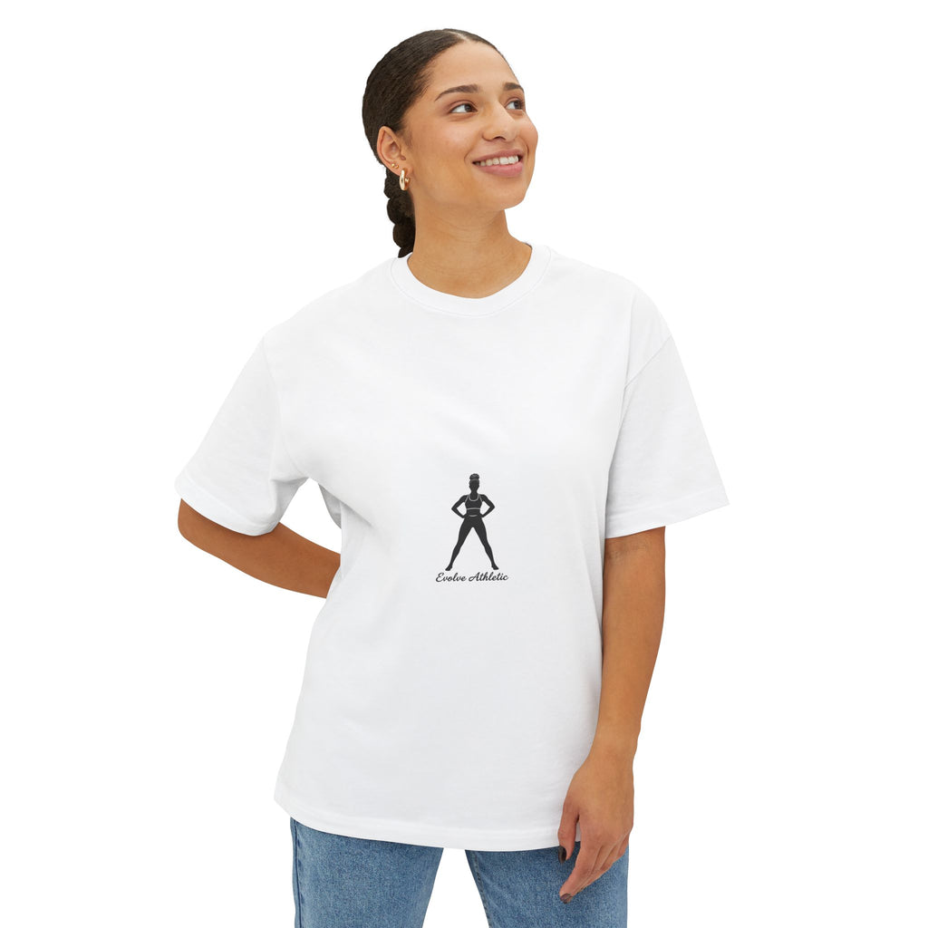 Boxy Tee — 'Embrace Confidence' Minimal Silhouette Graphic