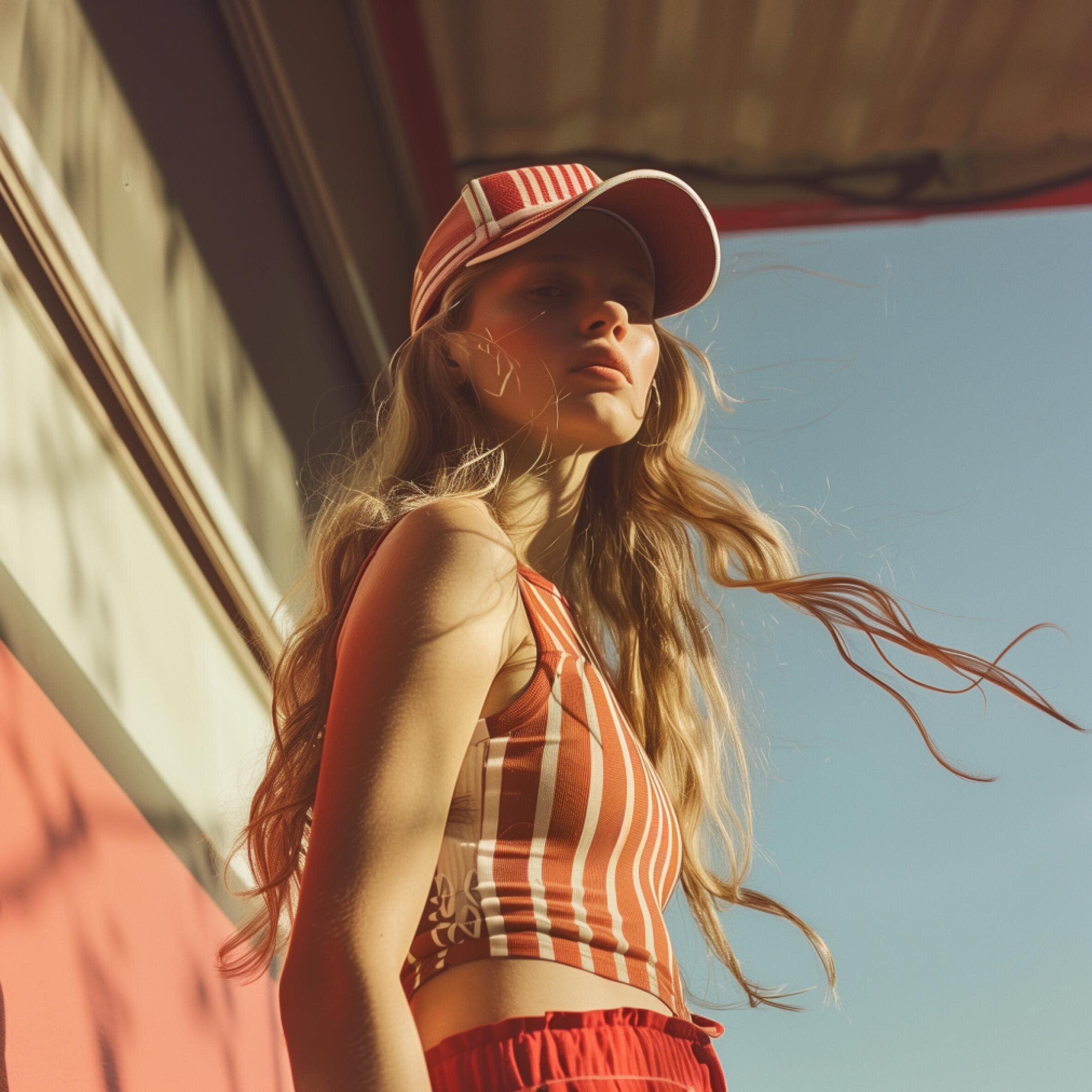 Evolve Athletic Striped Performance Top