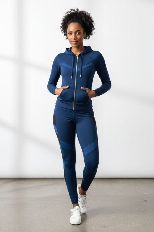 Black Woman in Athletic Hoodie